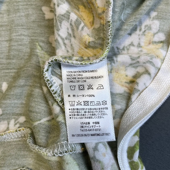 Milkbarn Green Floral Bamboo Ruffle Zipper Footed Romper size 0-3Months - Picture 8 of 11